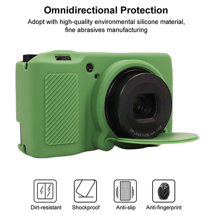For Ricoh GR III Soft Silicone Protective Case(Green)
