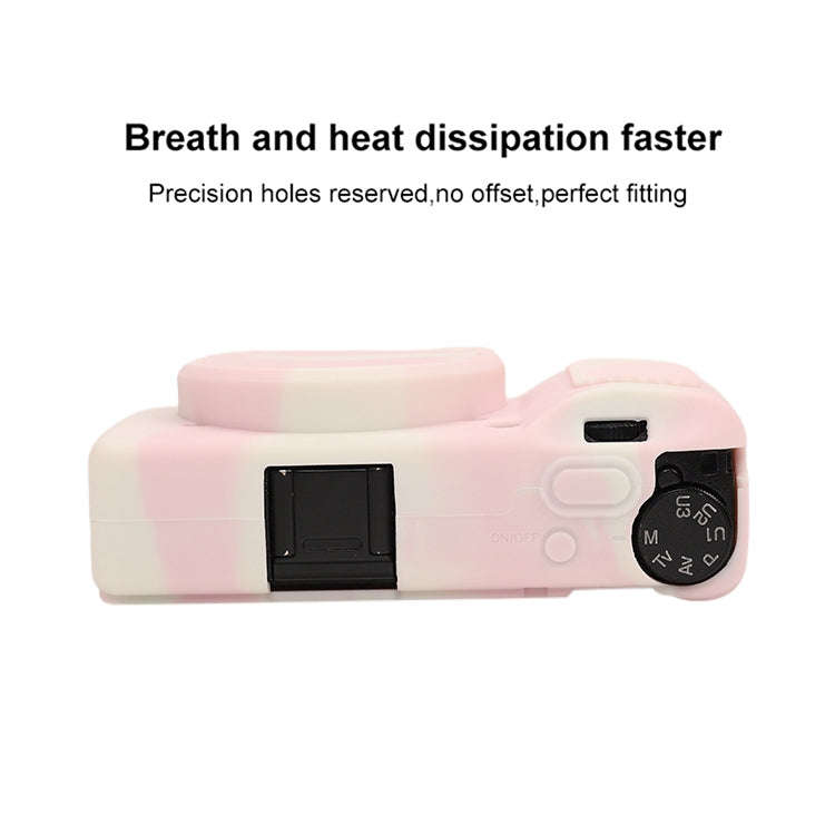 For Ricoh GR III Soft Silicone Protective Case(Mist Pink)