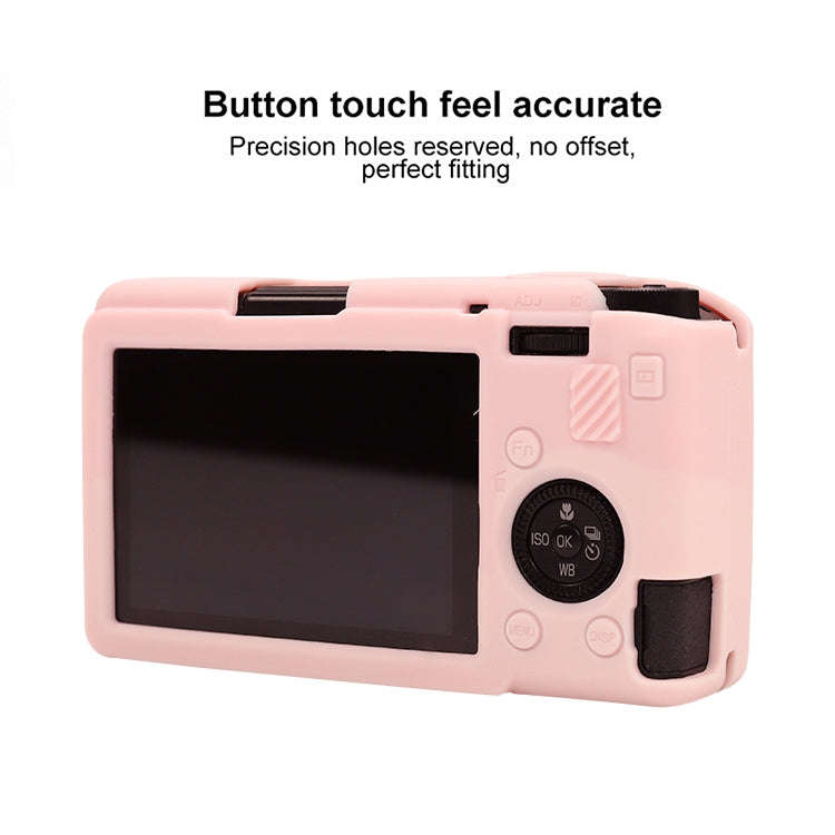 For Ricoh GR III Soft Silicone Protective Case(Sweet Smoke Pink)