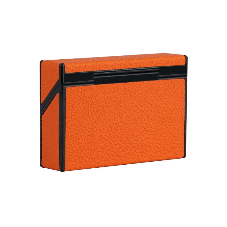 For IQOS Series Electronic Cigarette Grooved Leather PC Storage Box(Orange)