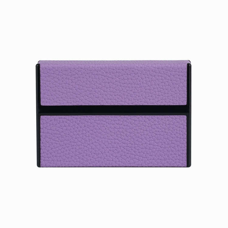 For IQOS Series Electronic Cigarette Grooved Leather PC Storage Box(Purple)