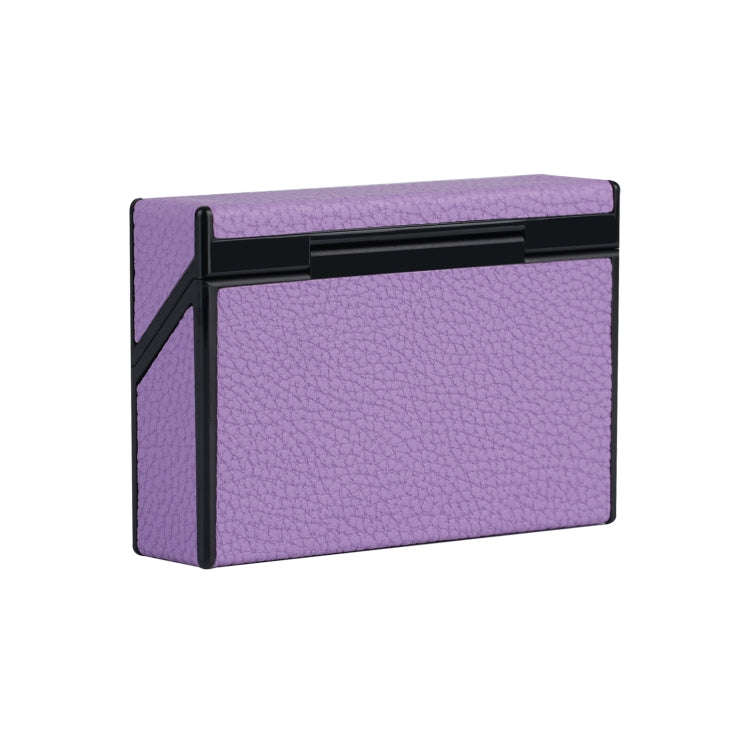 For IQOS Series Electronic Cigarette Grooved Leather PC Storage Box(Purple)