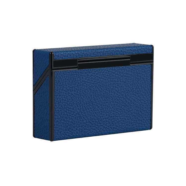 For IQOS Series Electronic Cigarette Grooved Leather PC Storage Box(Blue)