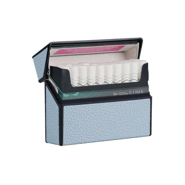 For IQOS Series Electronic Cigarette Grooved Leather PC Storage Box(Far Peak Blue)
