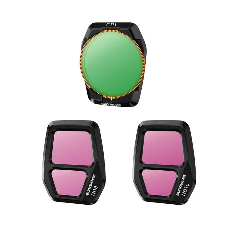 For DJI Air 3S Sunnylife Camera Lens Filter, Filter:3 in 1 CPL ND8 ND16