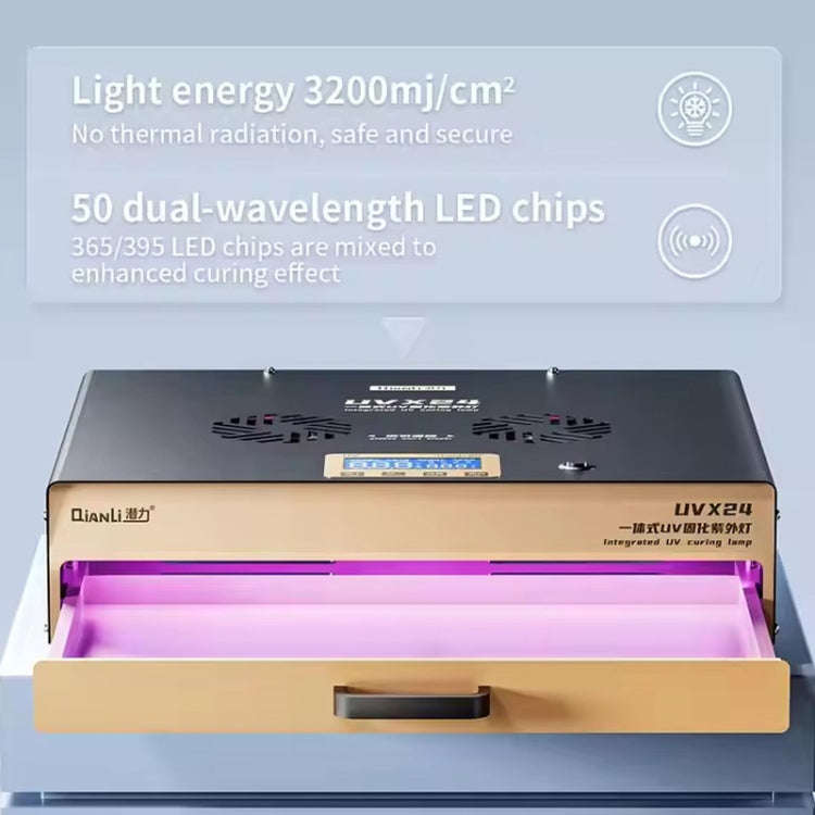 Qianli UVX24 16 inch Powerful Integrated UV Curing Lamp Box, Plug:UK Plug