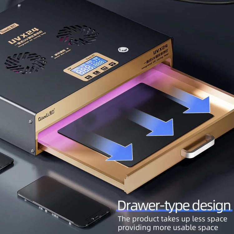 Qianli UVX24 16 inch Powerful Integrated UV Curing Lamp Box, Plug:EU Plug