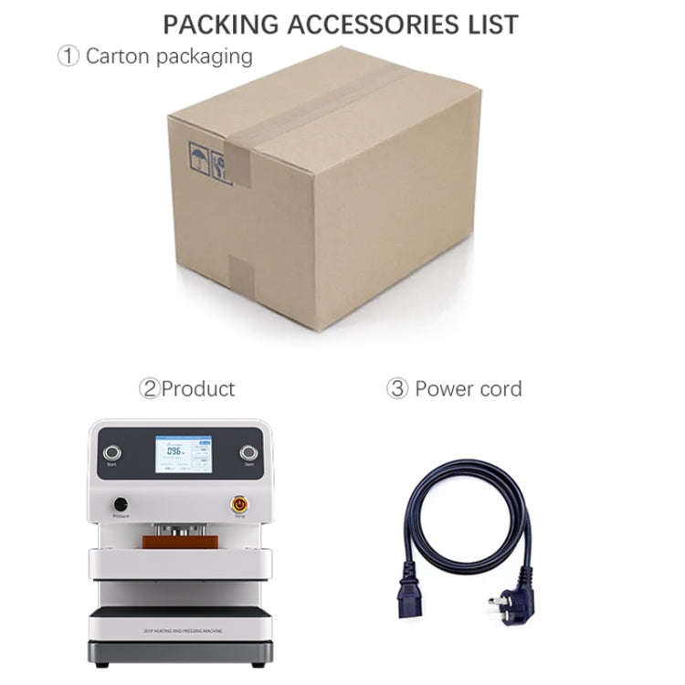 TBK 201P Frame / Screen / Back Cover Pressure Holding Machine with Built-in Vacuum Pump, Plug:US ...