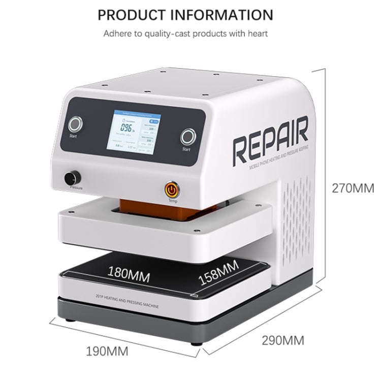 TBK 201P Frame / Screen / Back Cover Pressure Holding Machine with Built-in Vacuum Pump, Plug:US ...