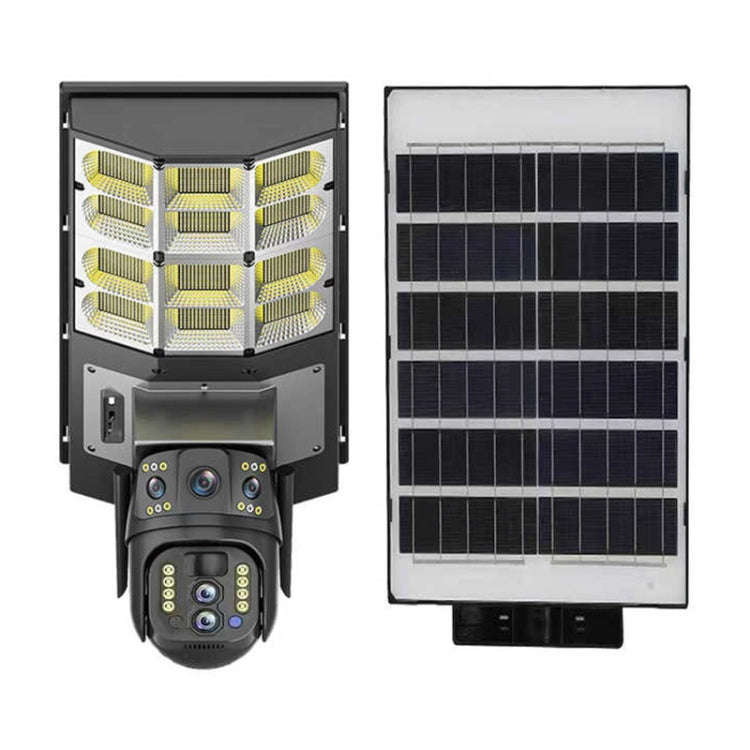 Solar Street Light with V380 4G WiFi 10X Dual-lens Monitoring HD Camera, Memory:64GB SD Card