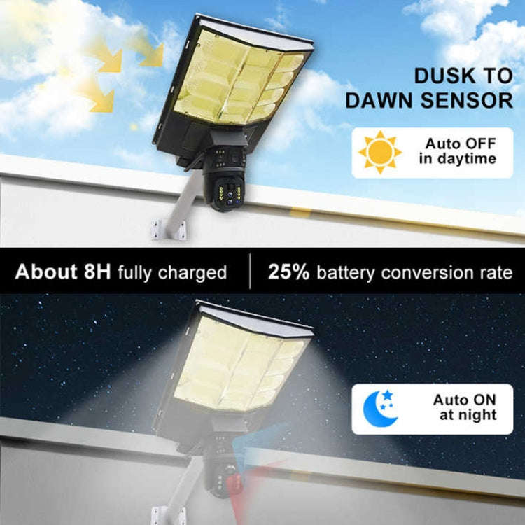 Solar Street Light with V380 4G WiFi 10X Dual-lens Monitoring HD Camera, Memory:64GB SD Card
