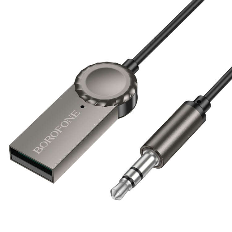 Borofone BC56 Peaceful Car AUX Spring Cable Bluetooth Audio Receiver(Tarnish)