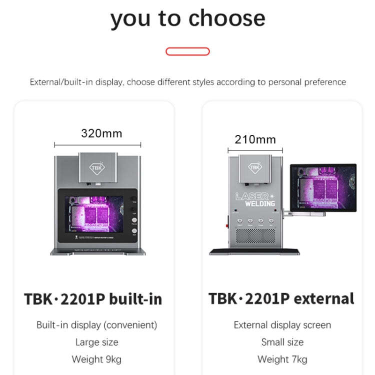 TBK 2203 Smart Infrared Laser Thermostatic Welding Machine with HD Camera, Plug:EU Plug(Built-in ...