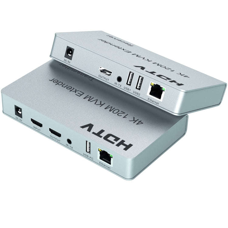 120m HDMI USB KVM 4K Network Extender, Plug:UK Plug
