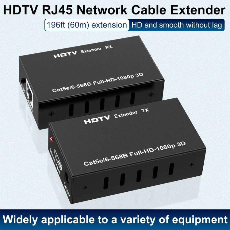 60m HDTV RJ45 Network Cable Extender, Plug:UK Plug
