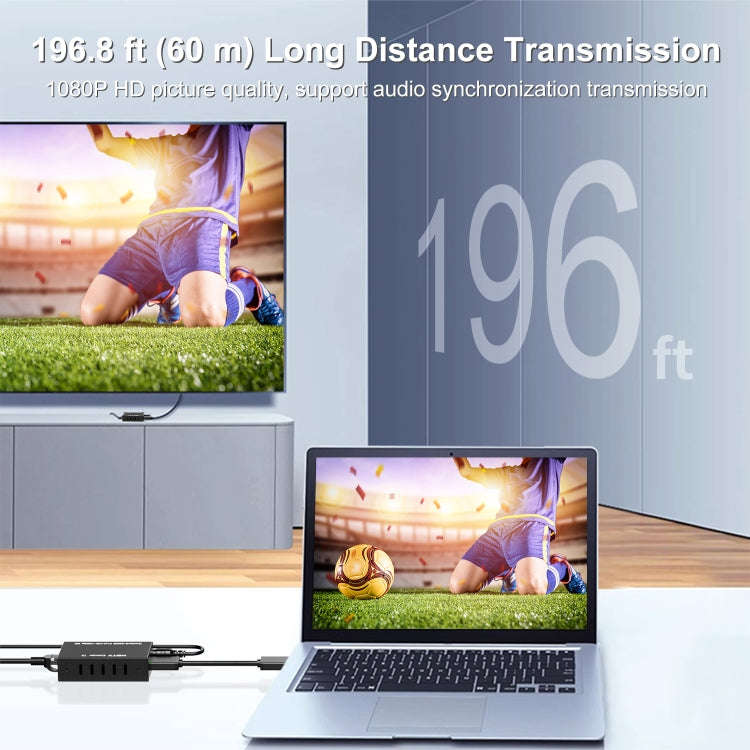 60m HDTV RJ45 Network Cable Extender, Plug:UK Plug