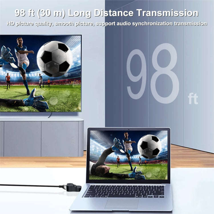 30m HDTV to RJ45 ABS Material Network Cable Extender