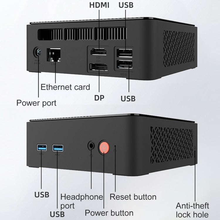 Jumper N100 II Mini PC, Intel 12th Generation Alder Lake-N N100 Quad-core 3.4GHz, RAM: 8GB, ROM: ...