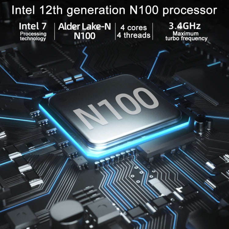 Jumper N100 II Mini PC, Intel 12th Generation Alder Lake-N N100 Quad-core 3.4GHz, RAM: 8GB, ROM: ...