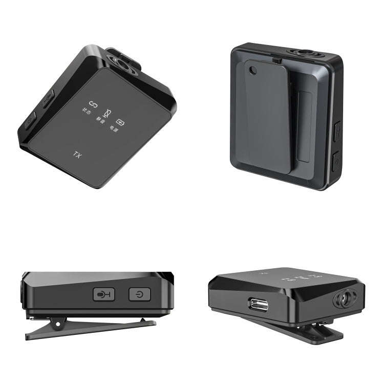 AP009 Wireless Lavalier Microphone with 3 in 1 Receiver(Black)