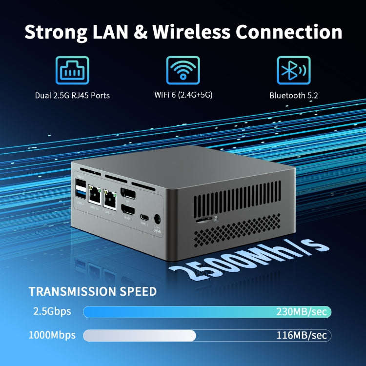 Jumper N305 Mini PC, Intel Alder Lake-N N305 Octa-core 3.8GHz, RAM: 16GB, ROM: 512GB(EU Plug)