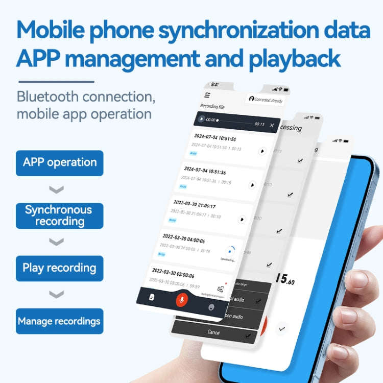 A1A Strong Magnetic Mobile Call Voice Recorder APP Recording Version, Memory:16GB(Black)