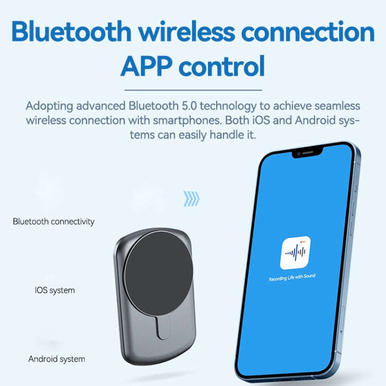 A1A Strong Magnetic Mobile Call Voice Recorder APP Recording Version, Memory:16GB(Black)