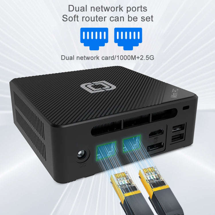 Jumper N100 Pro II Mini PC, Intel 12th Generation Alder Lake-N N100 Quad-core Dual RJ45, RAM: 8GB...
