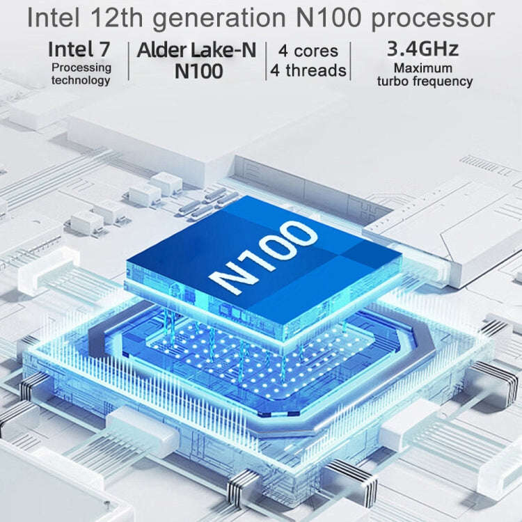 Jumper N100 Pro II Mini PC, Intel 12th Generation Alder Lake-N N100 Quad-core Dual RJ45, RAM: 8GB...