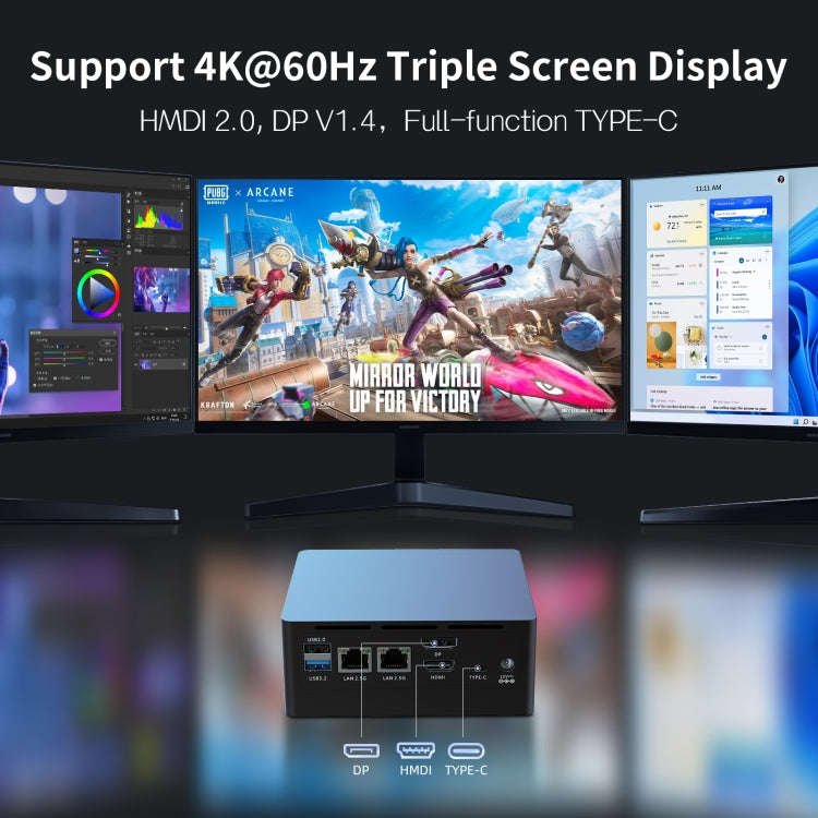 Jumper N305 Mini PC, Intel Alder Lake-N N305 Octa-core 3.8GHz, RAM: 16GB, ROM: 512GB(US Plug)