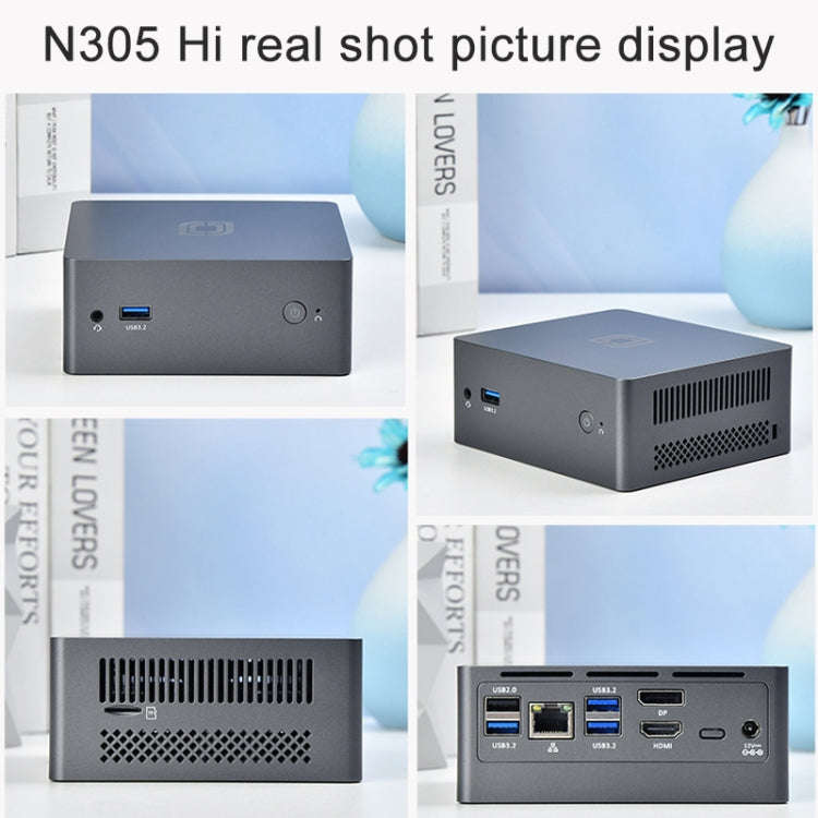 Jumper N305Hi Mini PC, Intel Alder Lake-N i3-N305 Octa-core 3.8GHz, RAM: 16GB, ROM: 512GB(US Plug)