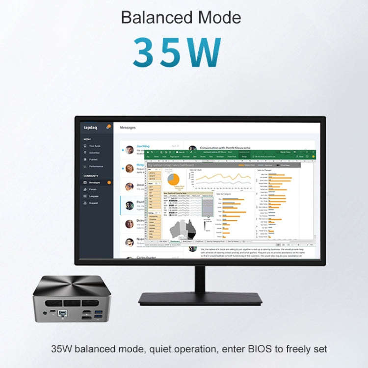 Jumper i5H Mini PC, Intel Alder Lake-N i5-12450H Octa-core 4.4GHz, RAM: 16GB, ROM: 512GB(US Plug)
