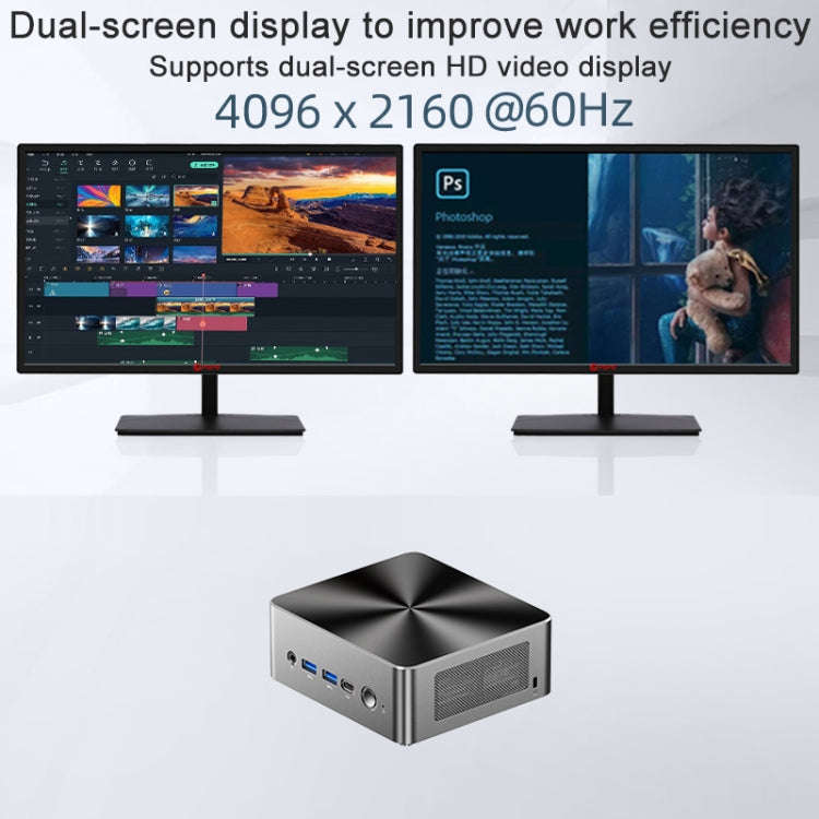Jumper i5H Mini PC, Intel Alder Lake-N i5-12450H Octa-core 4.4GHz, RAM: 16GB, ROM: 512GB(US Plug)