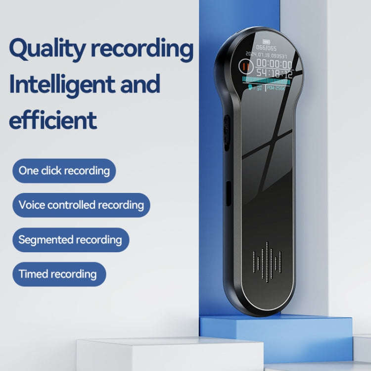 Q98 1 inch Color Screen HD Noise Reduction Voice Recording Pen, Memory:8GB(Black)