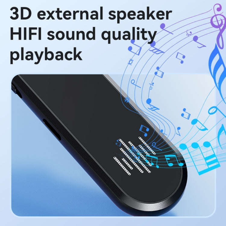 Q98 1 inch Color Screen HD Noise Reduction Voice Recording Pen, Memory:8GB(Black)