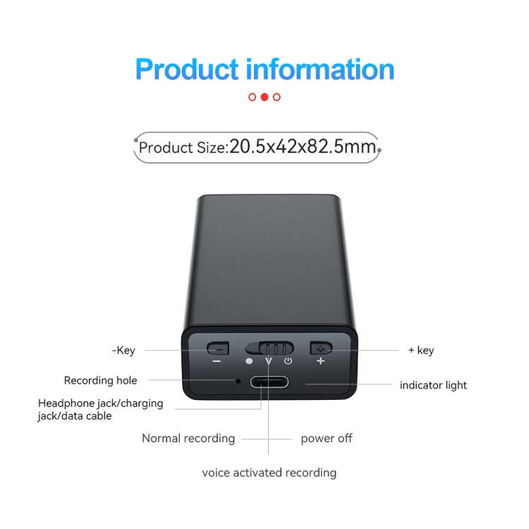 Q65 Long-lasting Magnetic Intelligent Voice Recording Pen, Memory:4GB(Black)