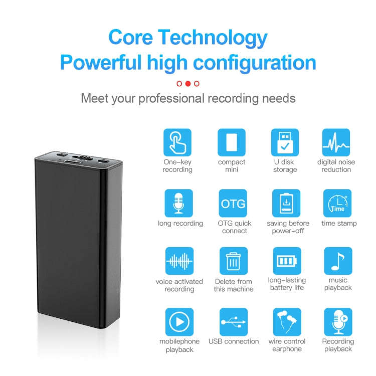 Q65 Long-lasting Magnetic Intelligent Voice Recording Pen, Memory:4GB(Black)