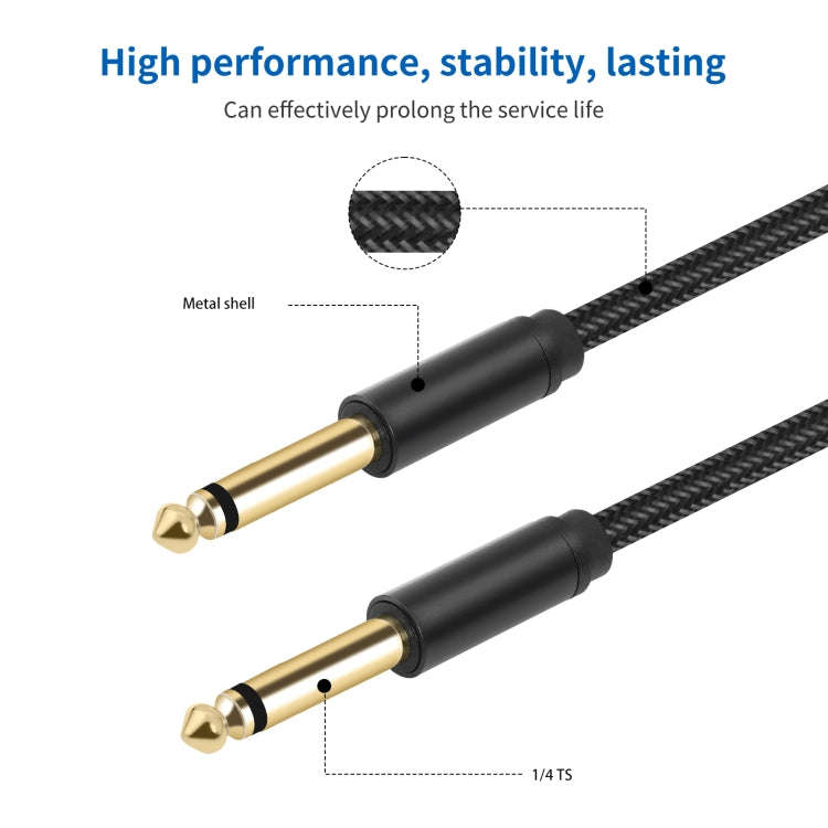 6.35mm 1/4 TRS Male to Male Electric Guitar Audio Cable, Length:5m