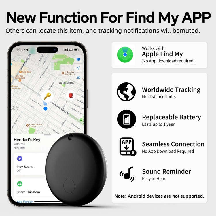 F8 Waterproof Global Location Tracker Anti-lost Device(White)