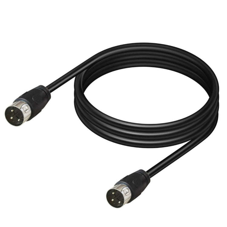 DIN Male to Male 3 Pin Signal Transmission for TV, DVD Player Adapter Cable, Length:1m(Black)