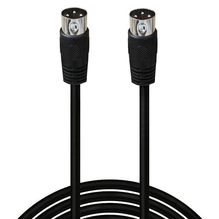 DIN Male to Male 3 Pin Signal Transmission for TV, DVD Player Adapter Cable, Length:1m(Black)