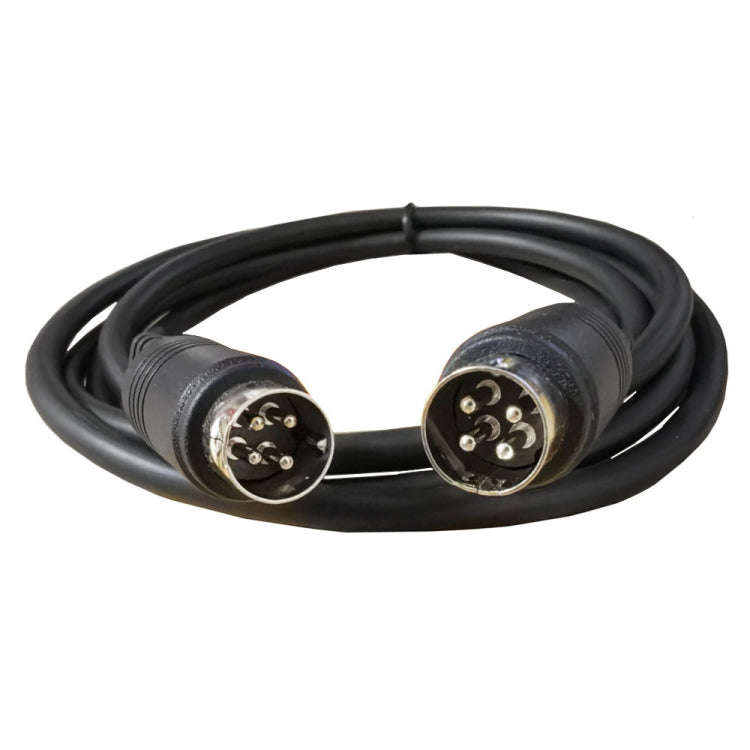 MD DIN 4 Pin Male to Male AC/DC Power Audio Adapter Cable, Length:1m(Black)