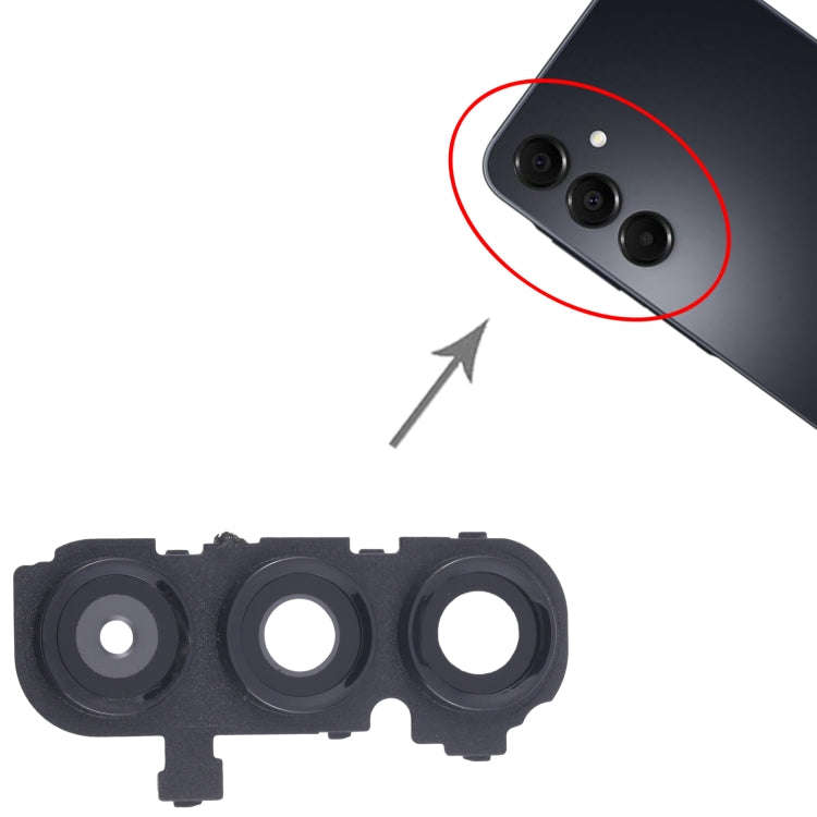 For Samsung Galaxy A16 SM-A165F 10pcs Rear Camera Lens Cover(Black)
