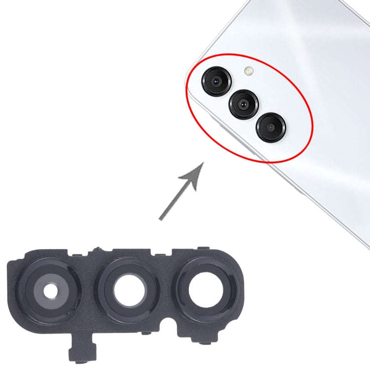 For Samsung Galaxy A16 5G SM-A166B 10pcs Rear Camera Lens Cover(Black)