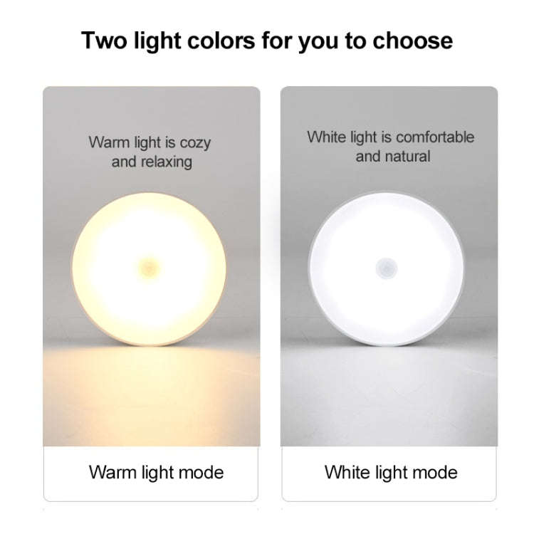 Intelligent Human Body Induction LED Night Light Bedside Lamp with Switch(White Light)
