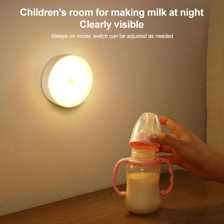 Intelligent Human Body Induction LED Night Light Bedside Lamp with Switch(White Light)