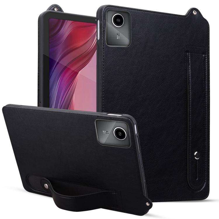 For Lenovo Xiaoxin Pad 11 2025 TPU Leather Back Tablet Case with Wristband(Black)