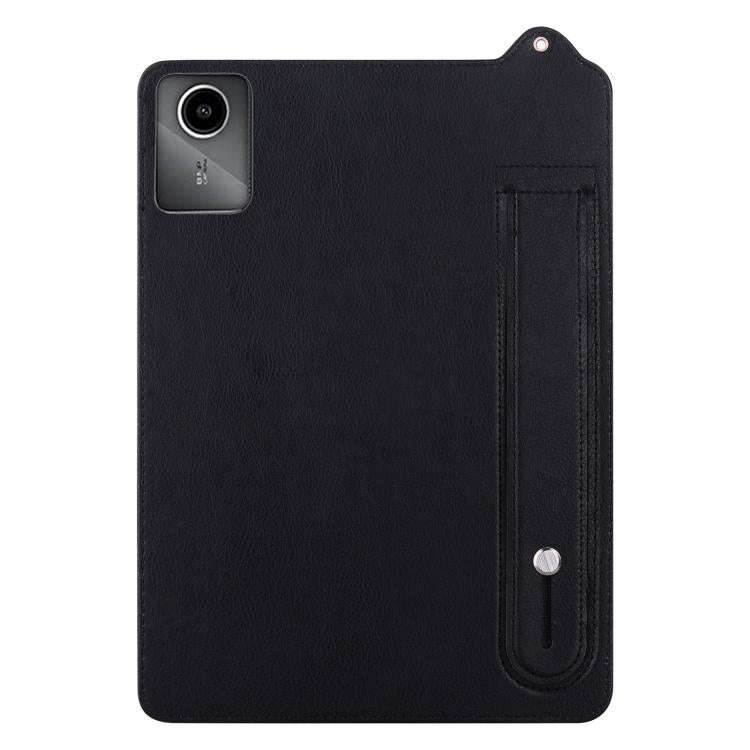 For Lenovo Xiaoxin Pad 11 2025 TPU Leather Back Tablet Case with Wristband(Black)