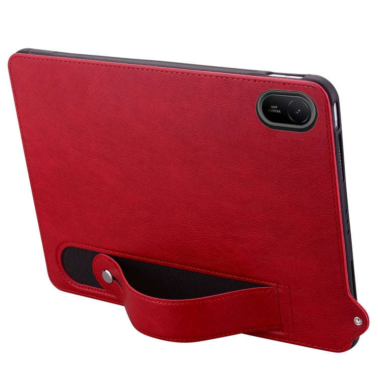 For Huawei MatePad SE 11 2024 TPU Leather Back Tablet Case with Wristband(Red)