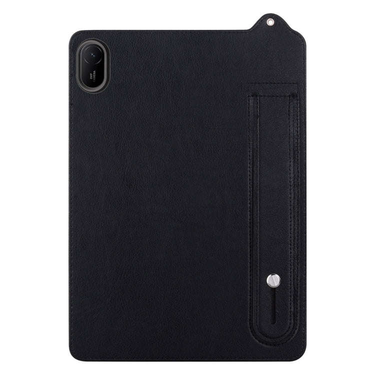 For Huawei MatePad SE 11 2024 TPU Leather Back Tablet Case with Wristband(Black)